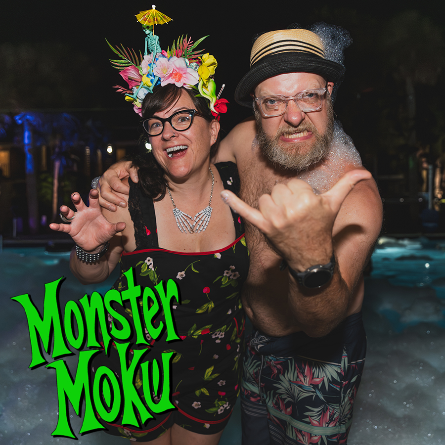 Guests celebrating during the Monster Moku foam party