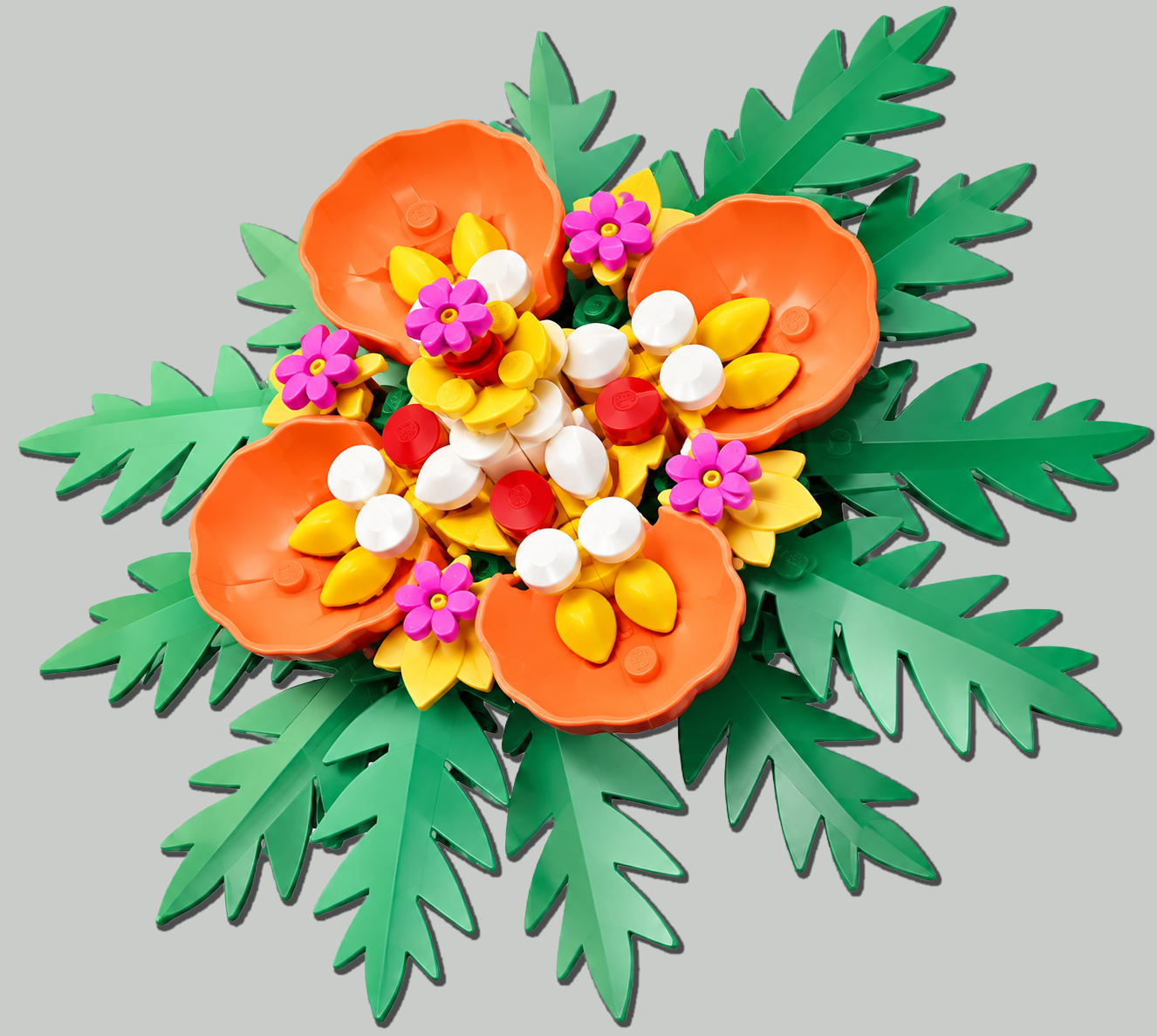 Colorful tropical LEGO hair flower
